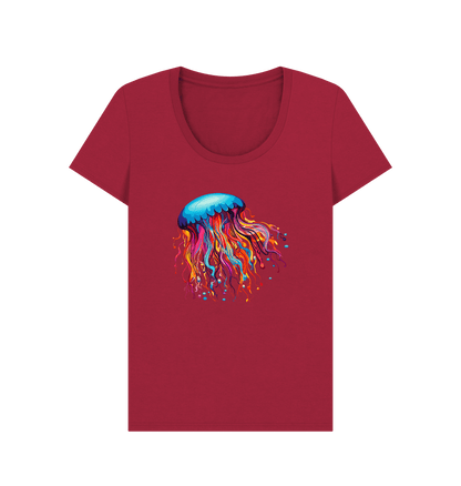 Cherry Colour Drip Jellyfish Dance - Women's Scoop Neck T-shirt