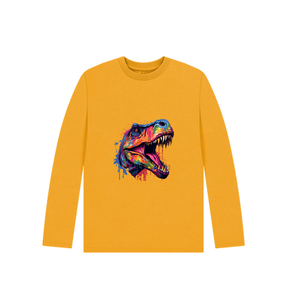 Mustard Printed Kids T-Shirt Front