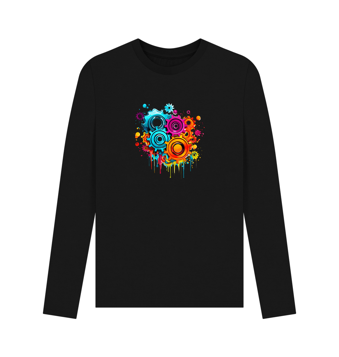 Black Colour Drip Machines - Men's Long Sleeve T-shirt