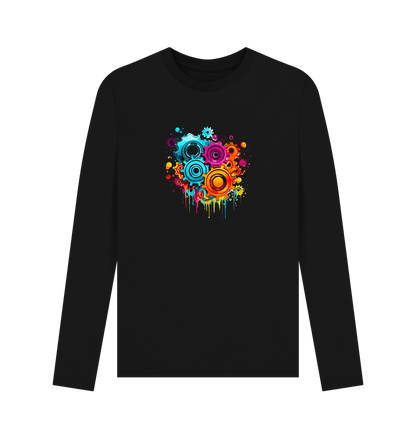 Black Colour Drip Machines - Men's Long Sleeve T-shirt