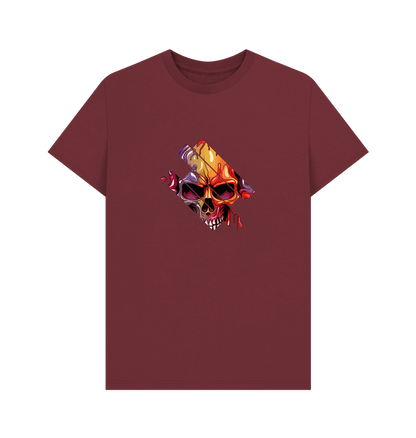 Red Wine Printed T-shirt Front