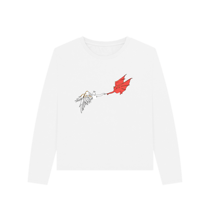 White Heaven and Hell - Women's Heavyweight Long Sleeve T-Shirt