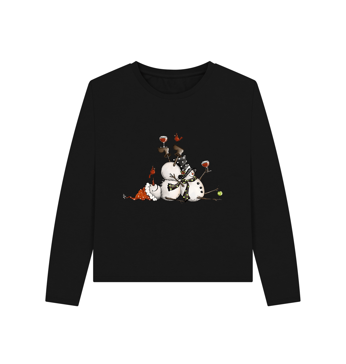 Black Printed T-shirt Front