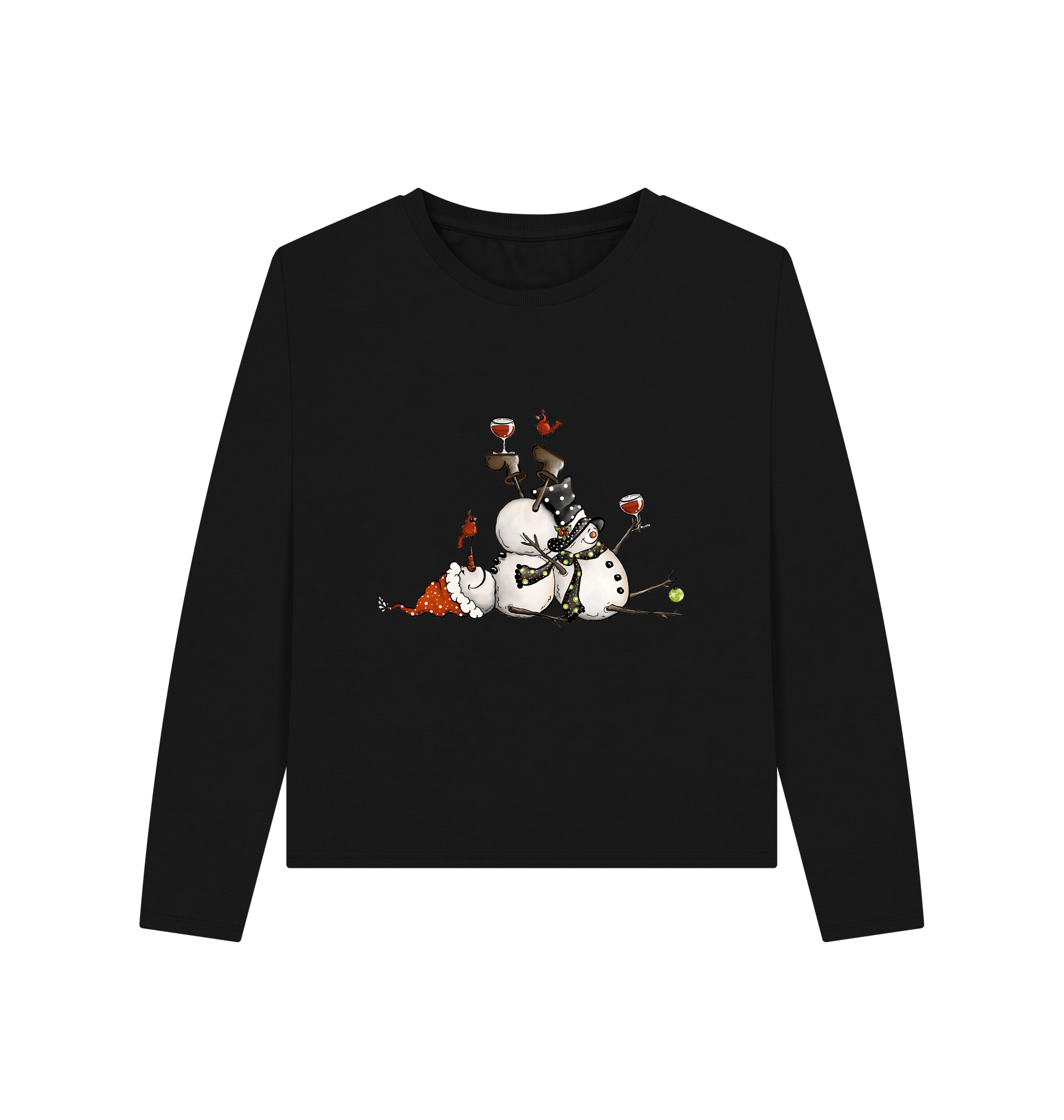 Black Printed T-shirt Front