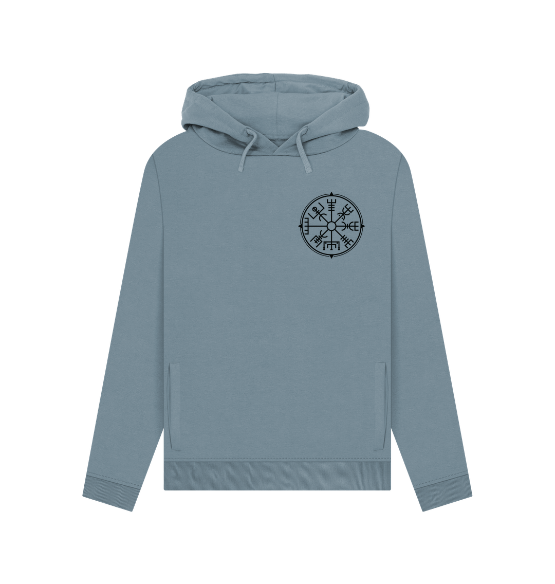 Stone Blue Aztec Compass - Women's Pullover Hoody