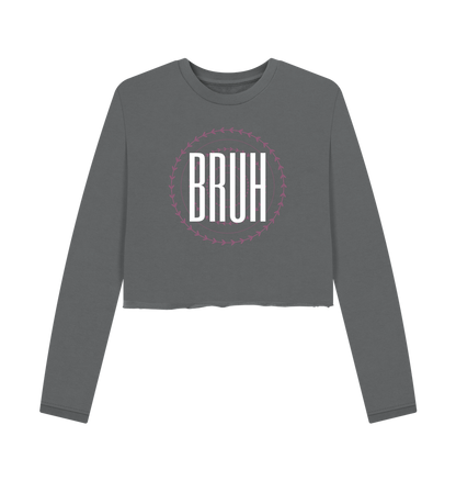 Slate Grey Printed Boxy Jumpers Front