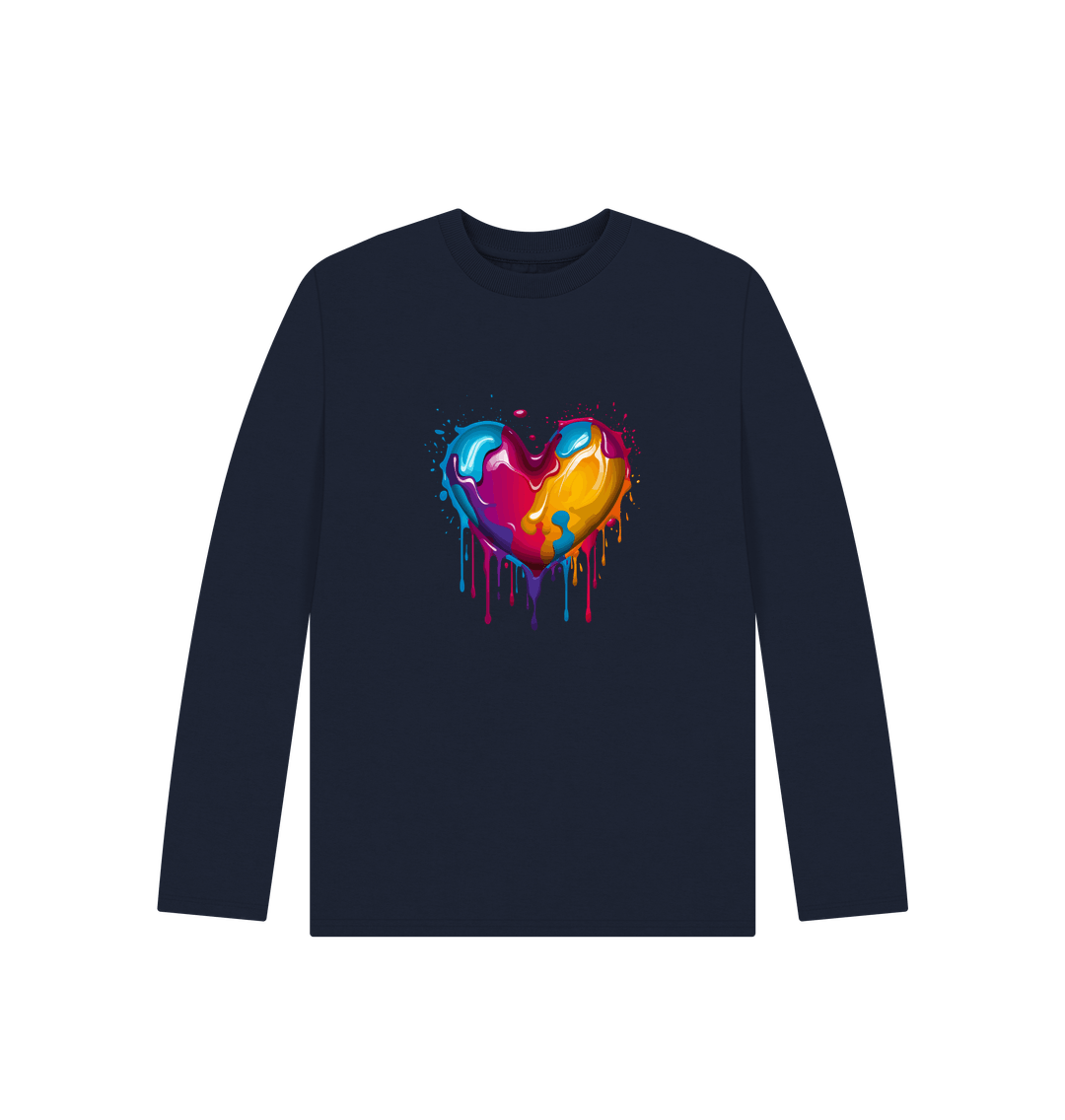 Navy Blue Printed Kids T-Shirt