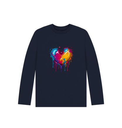 Navy Blue Printed Kids T-Shirt
