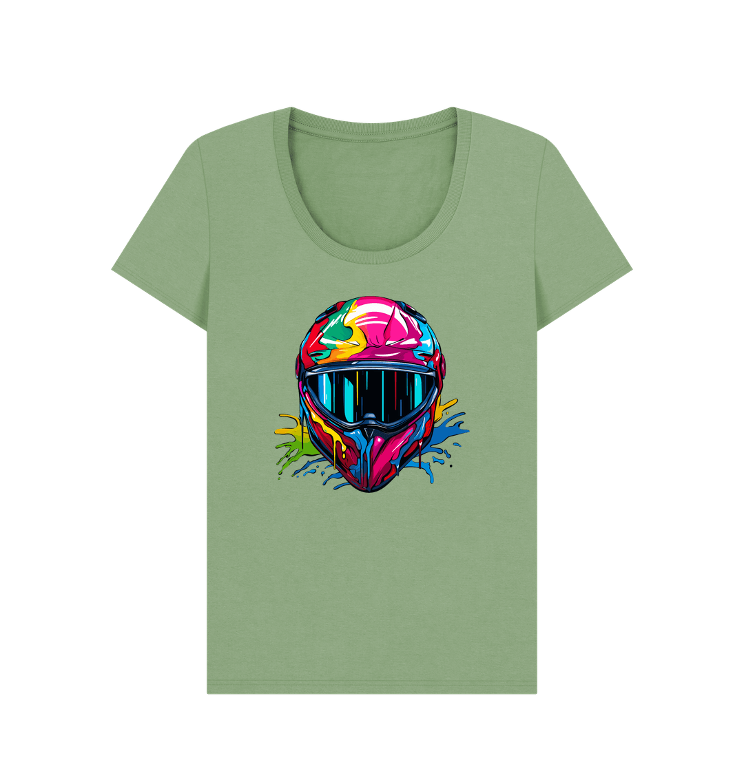 Sage Colour Drip Nightrider - Women's Scoop Neck T-shirt