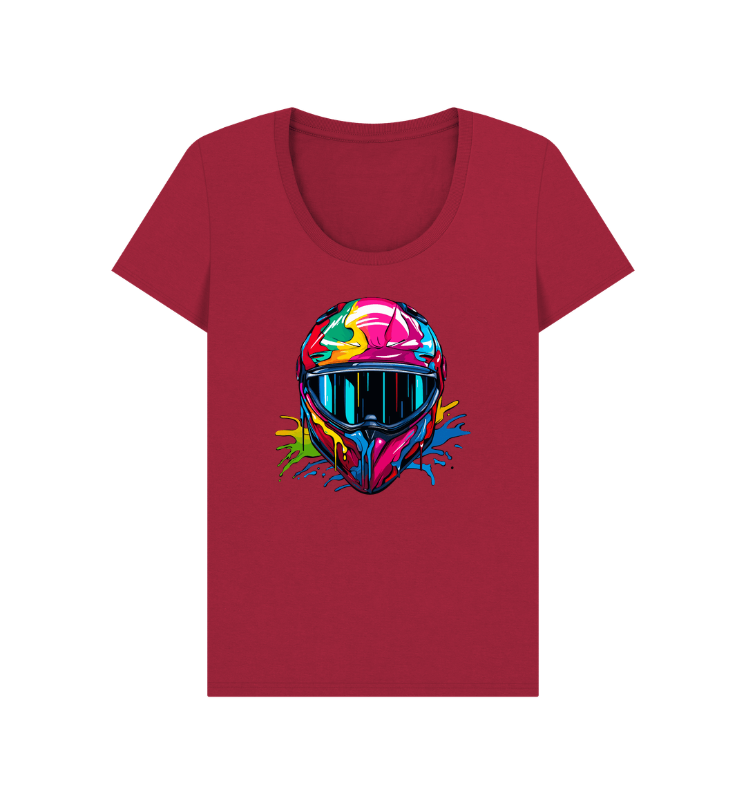 Cherry Colour Drip Nightrider - Women's Scoop Neck T-shirt