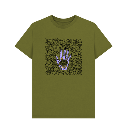 Moss Green Printed T-shirt Front