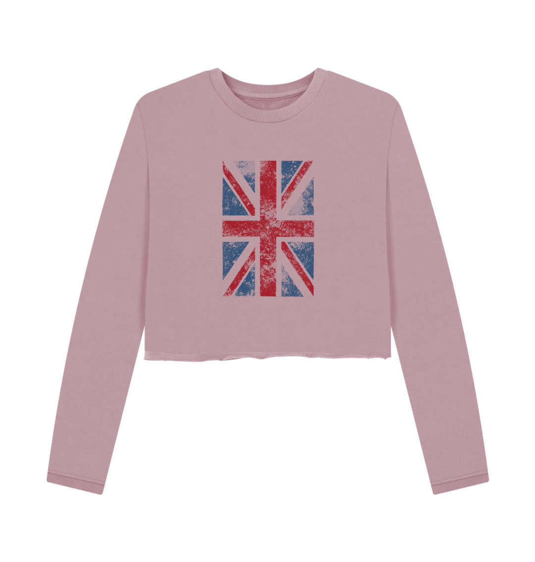 Mauve Union Jack -  Women's Boxy Jumper