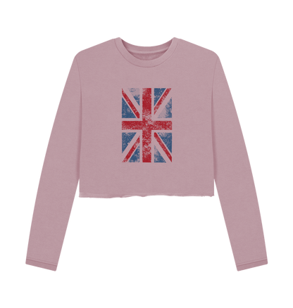 Mauve Union Jack -  Women's Boxy Jumper