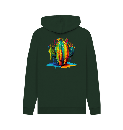 Evergreen Colour Drip Cactus - Mens Pullover Hoodie