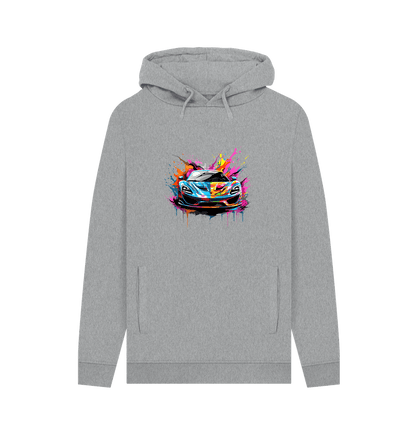 Light Heather Colour Drip Top Car - Men's Pullover Hoodie