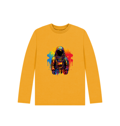 Mustard Printed Kids T-Shirt Front