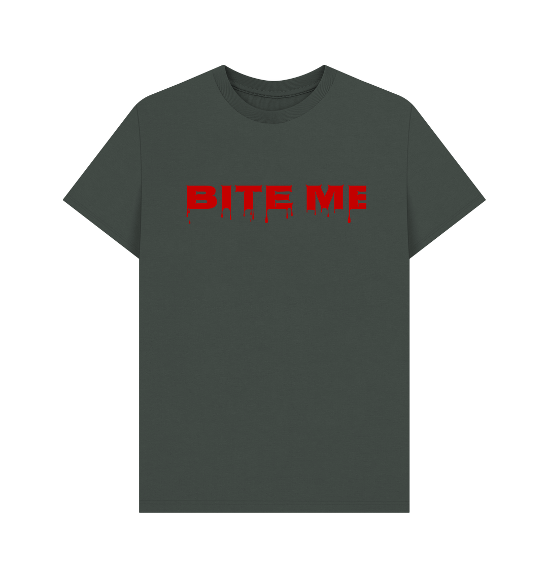 Dark Grey Bite Me - Unisex Basic T-shirt