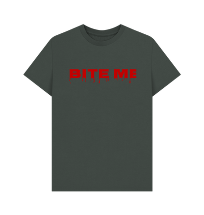 Dark Grey Bite Me - Unisex Basic T-shirt