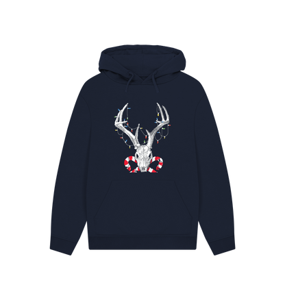 Navy Printed Hoody Front