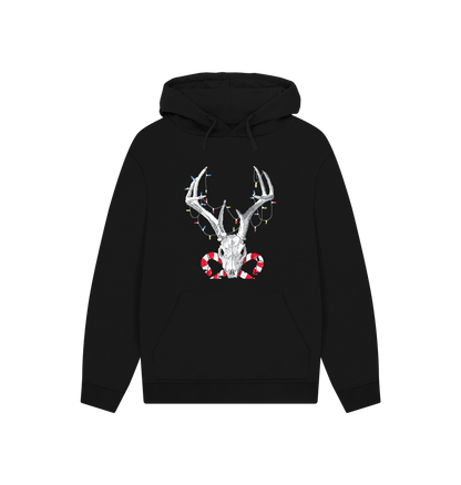 Black Printed Hoody Front