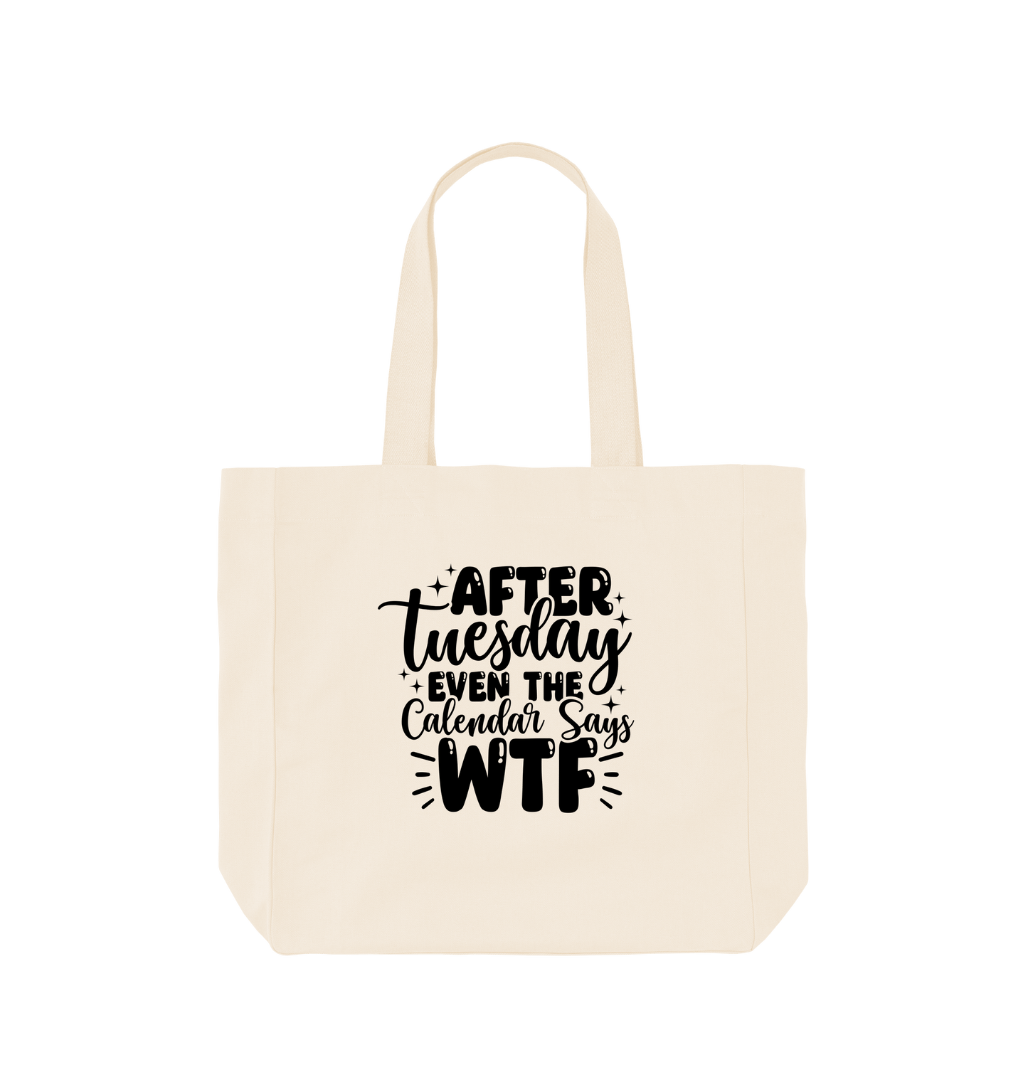 Natural After Tuesday even the calender - Shopper Tote Bag