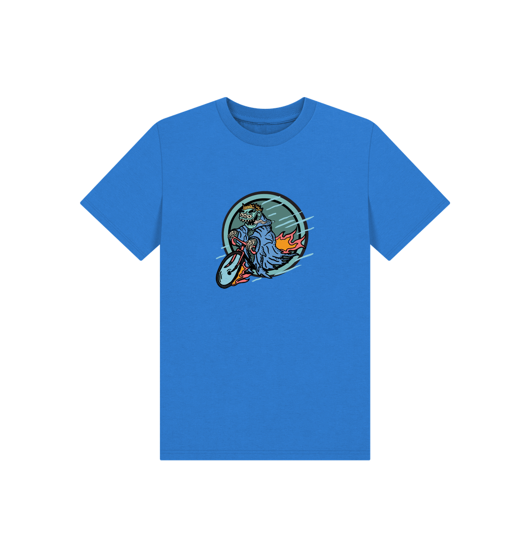 Bright Blue Monster Bike - Unisex Kids' T-Shirt