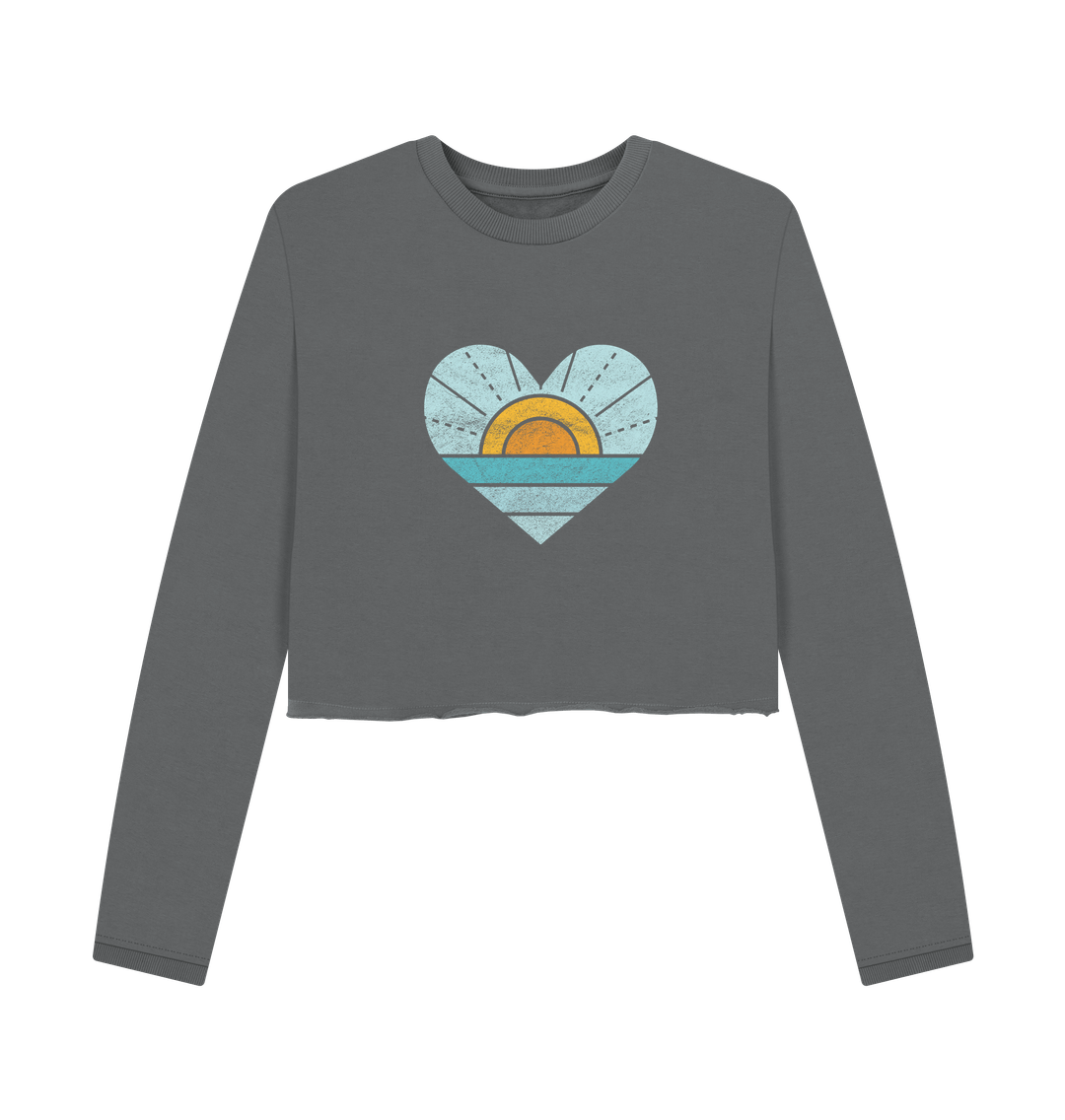 Slate Grey Love Sunshine - Women's Boxy Jumper