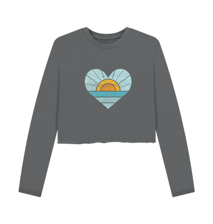 Slate Grey Love Sunshine - Women's Boxy Jumper