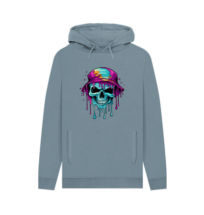 Stone Blue Printed Hoody