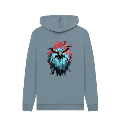 Stone Blue Printed Hoody