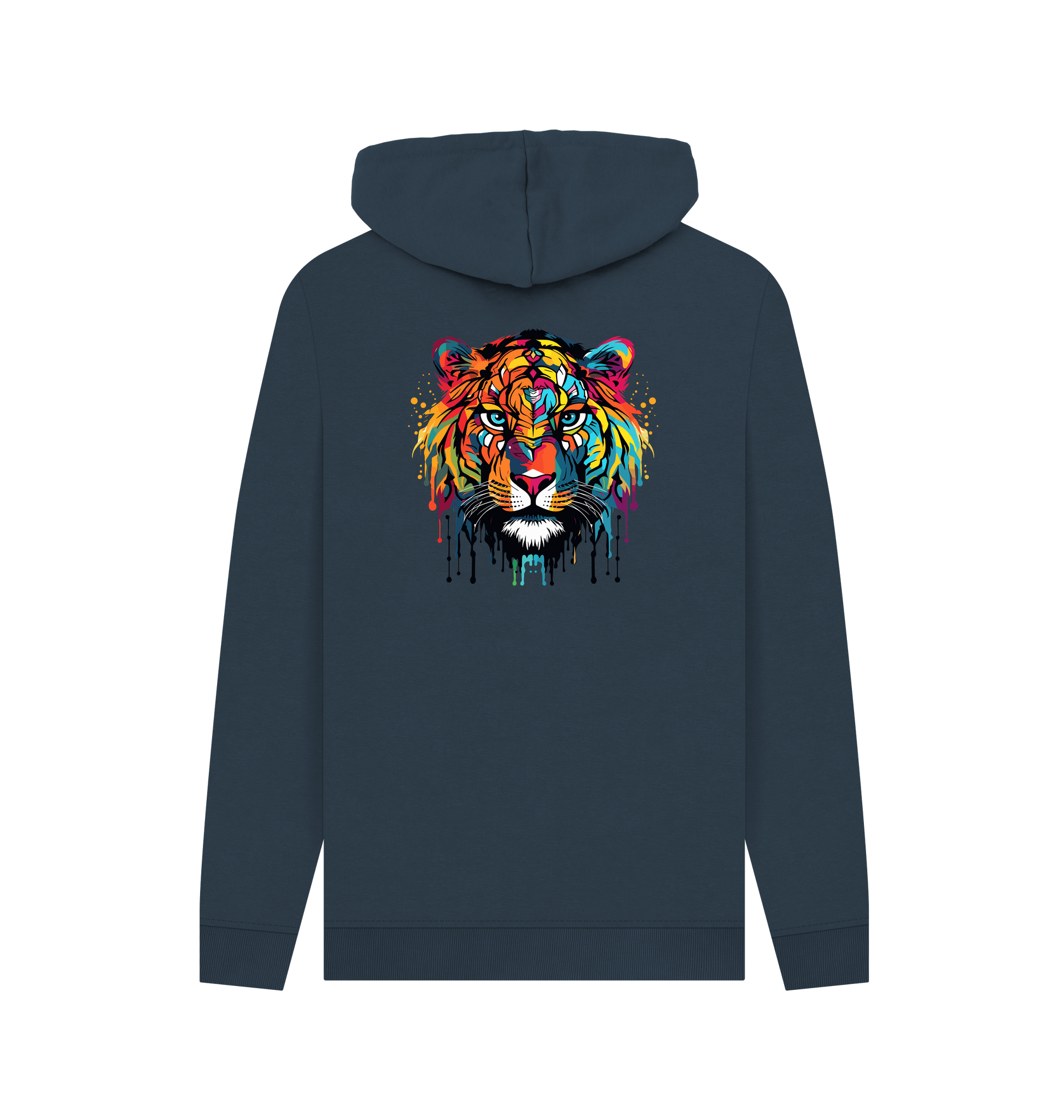 Navy Printed Hoody