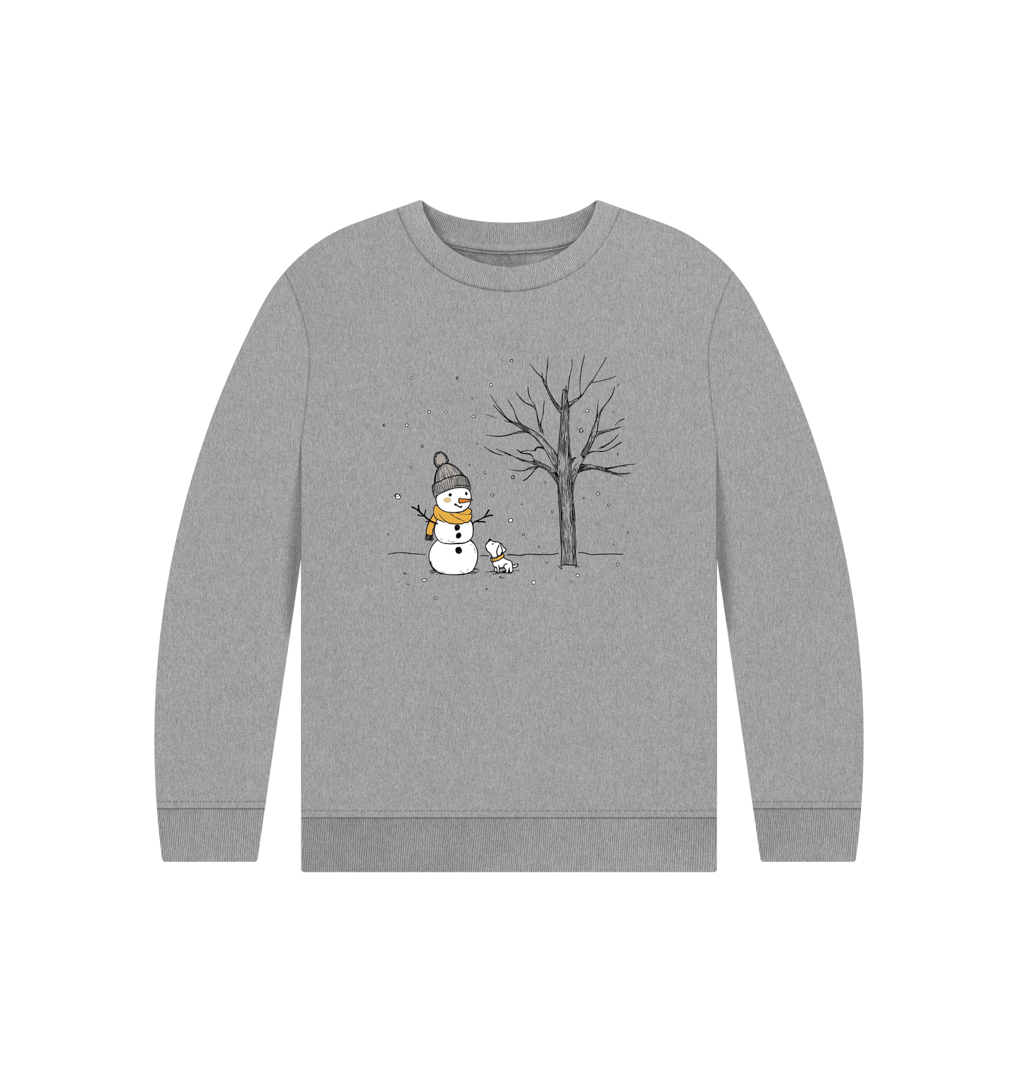 Athletic Grey Printed Kids Jumper Front