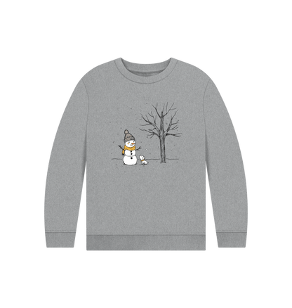 Athletic Grey Printed Kids Jumper Front