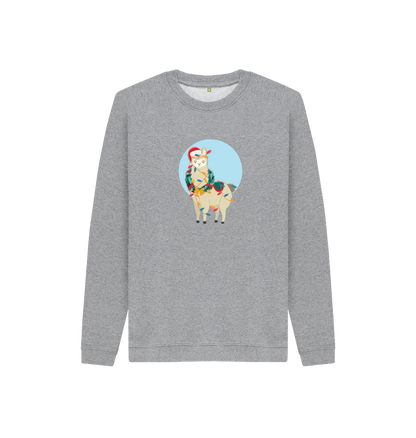 Athletic Grey Printed Kids Jumper Front