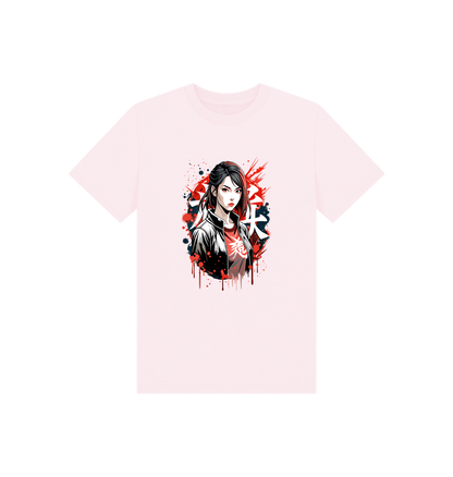 Light pink t-shirt with graphic design (person)