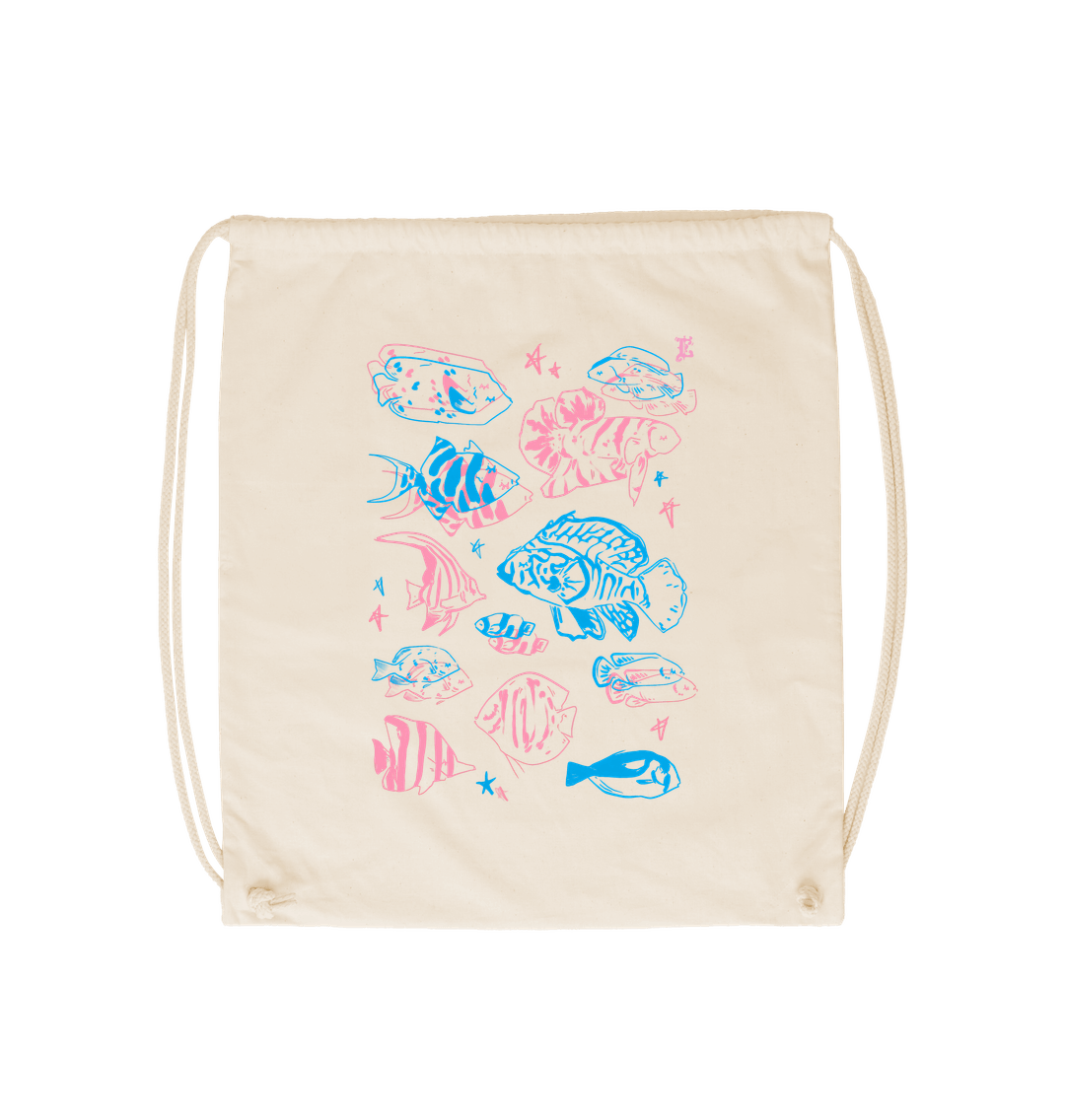 Natural Sea Life Fish - Drawstring Bag