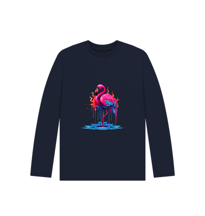 Navy Blue Printed Kids T-Shirt