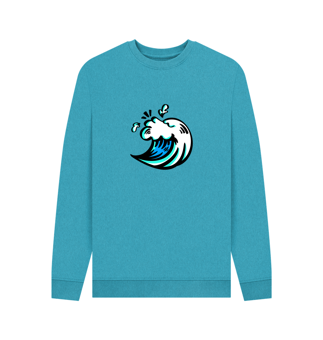 Ocean Blue Surf The Wave - Men's Crewneck Sweater