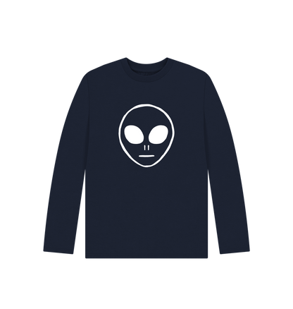 Navy Blue Printed Kids T-Shirt Front