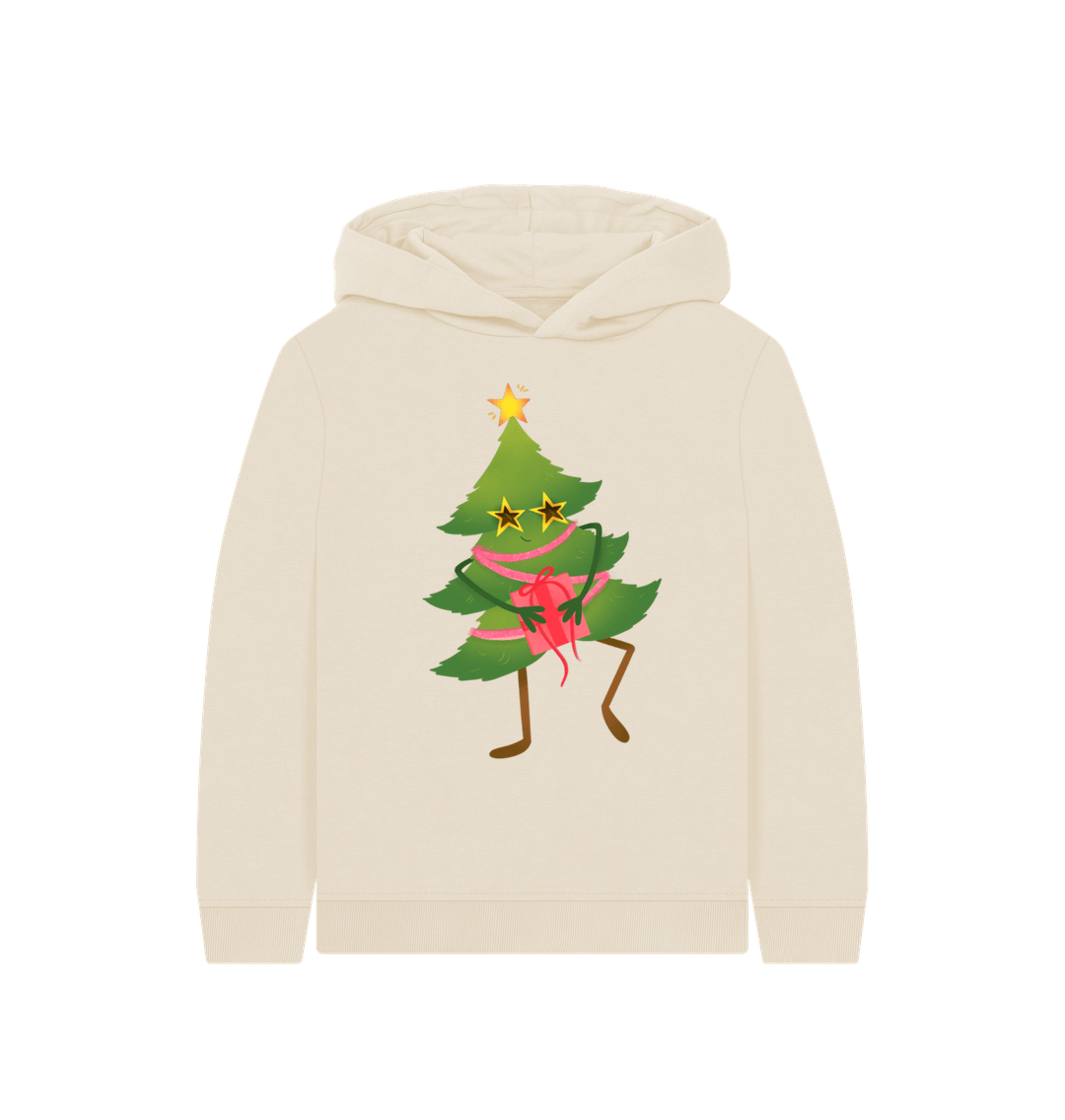 Oat Dancing Christmas Tree Hoody by Emma Garrett - Kids' Organic Pullover Hoody