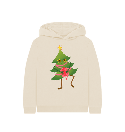 Oat Dancing Christmas Tree Hoody by Emma Garrett - Kids' Organic Pullover Hoody