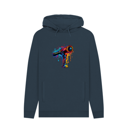 Navy Printed Hoody