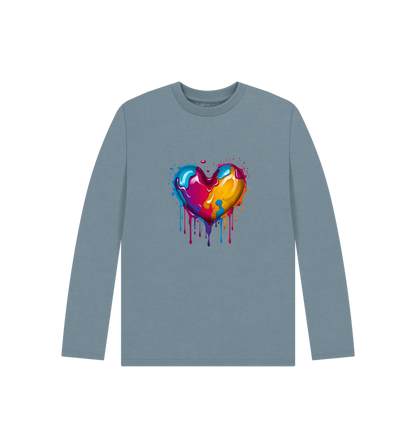 Stone Blue Printed Kids T-Shirt