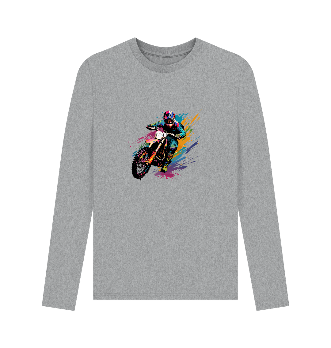 Athletic Grey Colour Drip Wild Ride - Men's Long Sleeve T-shirt