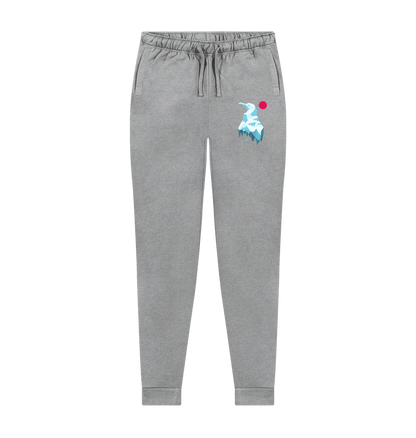 Athletic Grey Printed Womens Joggers Front