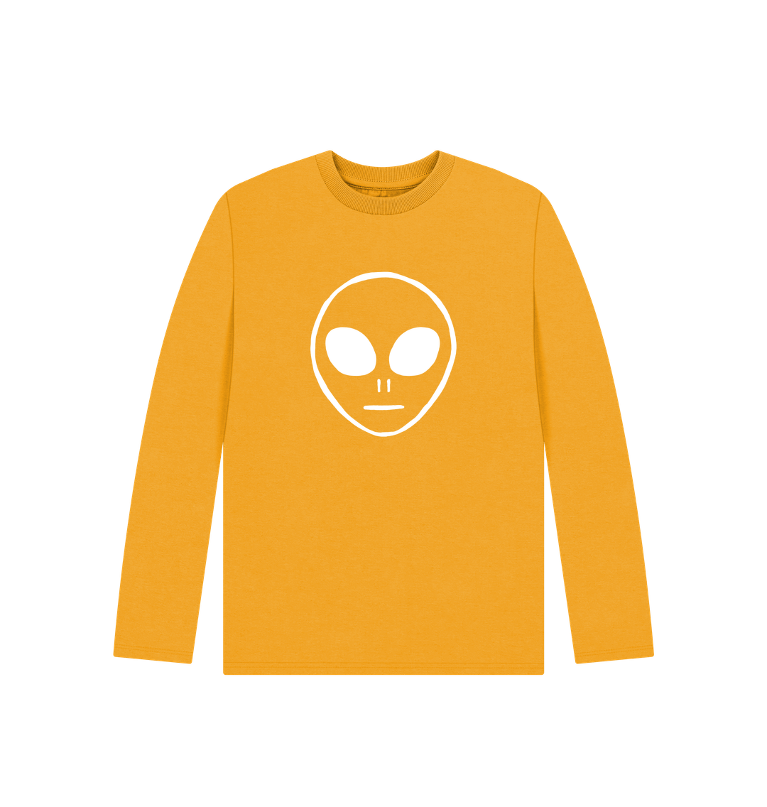 Mustard Alien - Kids' Organic Long Sleeve T-shirt