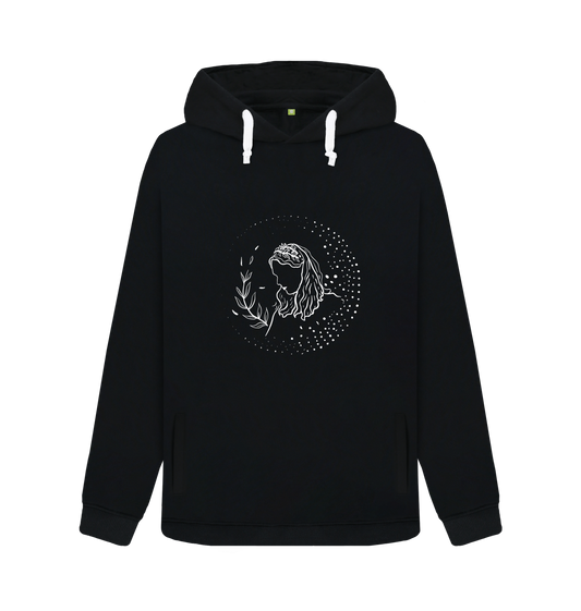 Black Printed Sweater Front