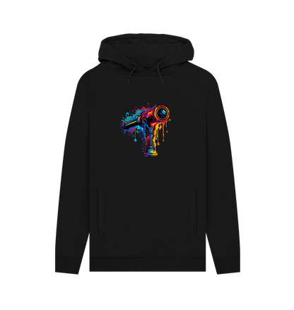 Black Printed Hoody