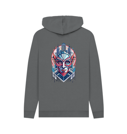 Slate Grey Printed Hoody Back