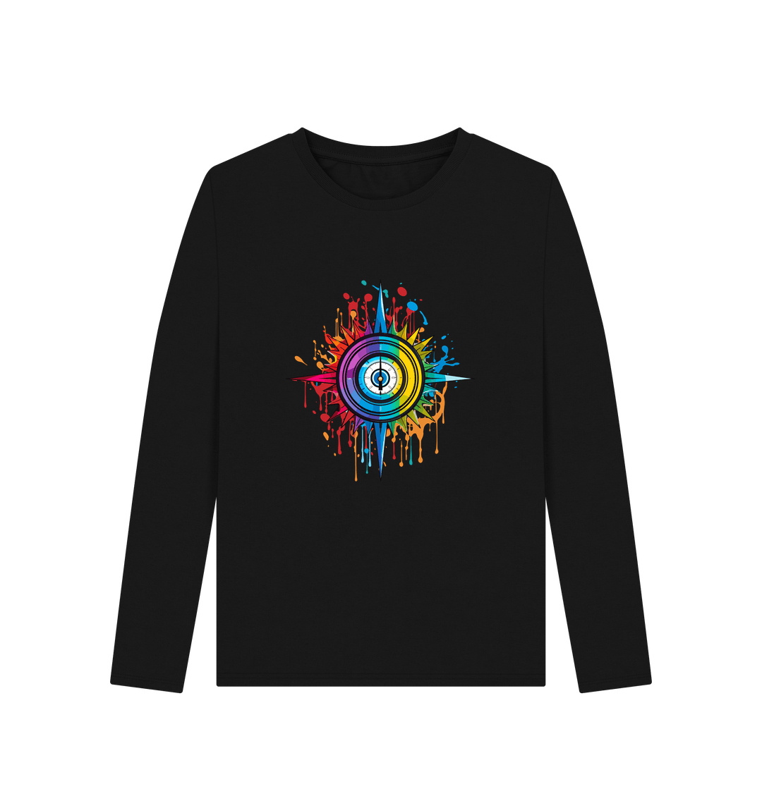 Black Colour Drip Time - Women's Long Sleeve T-shirt